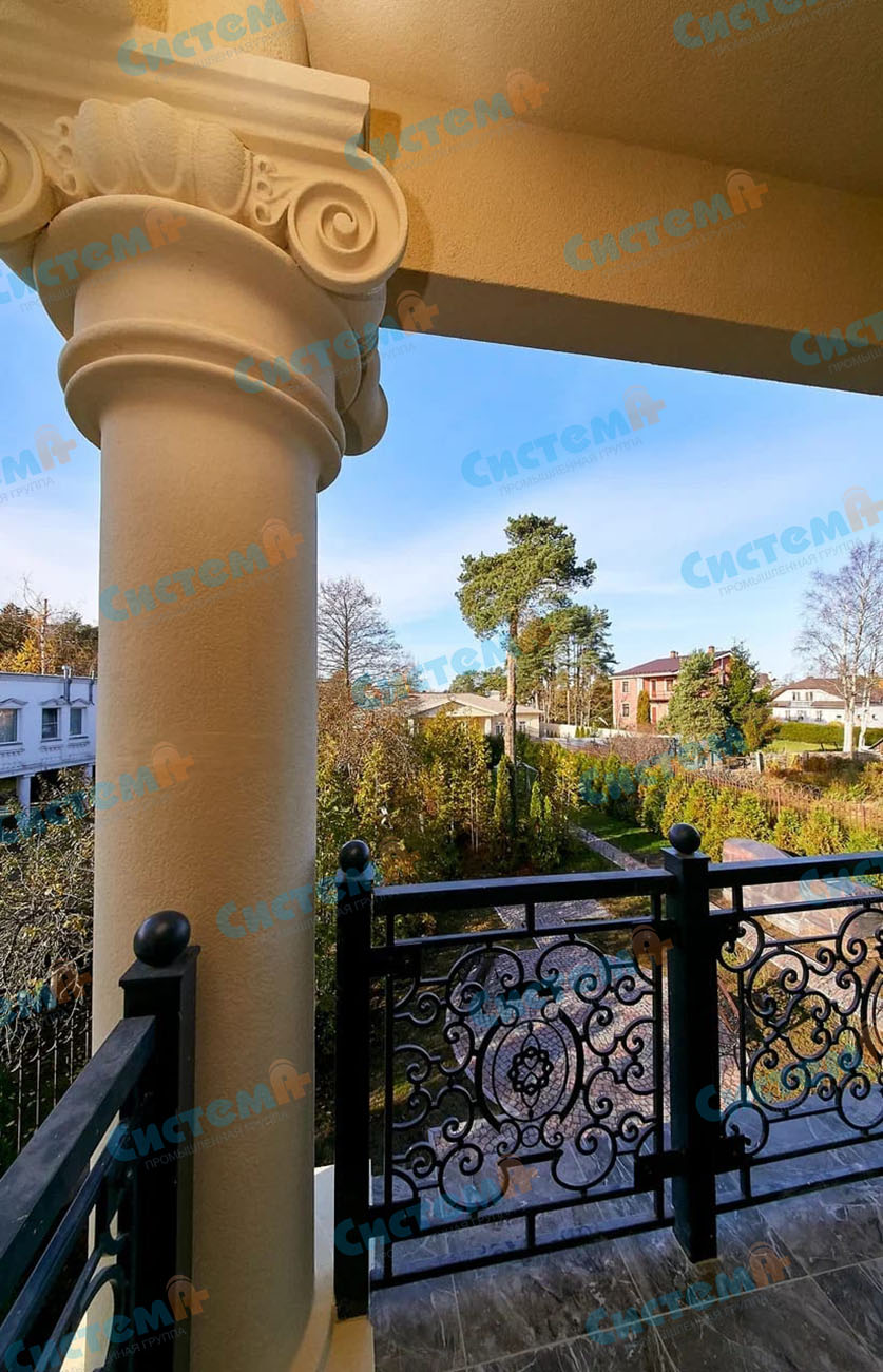 Декор загородного дома пенополистиролом Декор загородного дома пенополистиролом